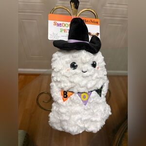 Smoochy Pet Pals ~ Halloween Ghost Clinker & Squeaker Dog Toy 13”